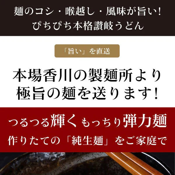 本場生讃岐うどん 専用醤油付セット 【普通麺】 6人前 (300g×2袋) 送料無料 讃岐うどん 生うどん しょうゆうどん 手土産 お土産 鎌田だし醤油 鎌田醤油 めんつゆ 出汁 本場