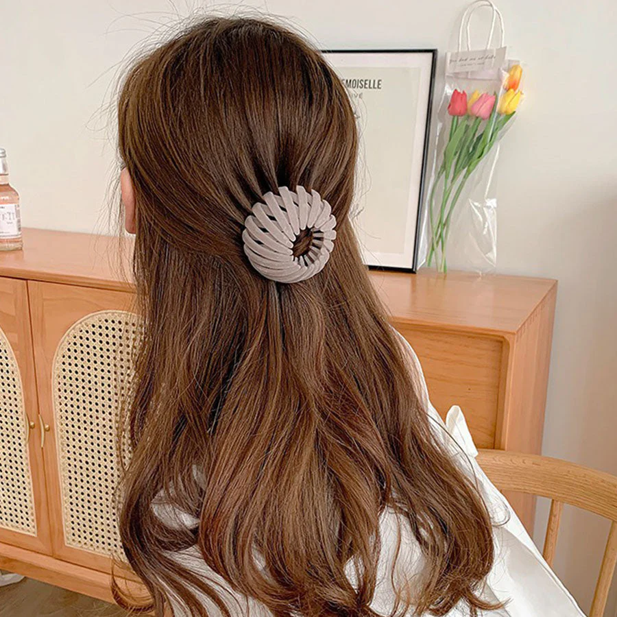 (ワインレッド)ヘアゴム ヘアクリップ ポニーリング 団子 シュシュ ヘアアクセサリー かわいい オシャレ 髪飾り