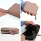 ミニ財布 「カーキ」 お札折らない レディース メンズ 本革 二つ折り レザー カードケース 小銭入れ コインケース フラグメントケース プレゼント