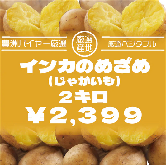 【インカのめざめ　2キロ　詰め合わせ　じゃがいも　甘くておいしいじゃがいも】　豊洲市場より　ブランドじゃがいも