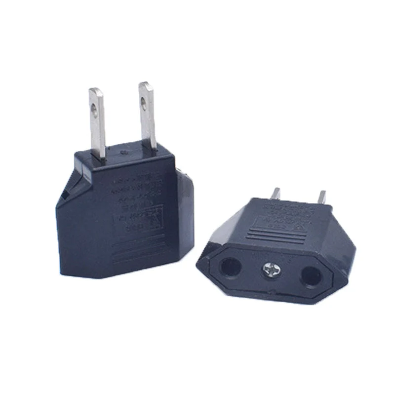日本国内用 Cタイプ→Aタイプ 変換プラグ 2個セット 100-250V 3A 鉄 電源 変換アダプター コンセント 海外 旅行 家電 電化製品 軽量 便利グッズ お得