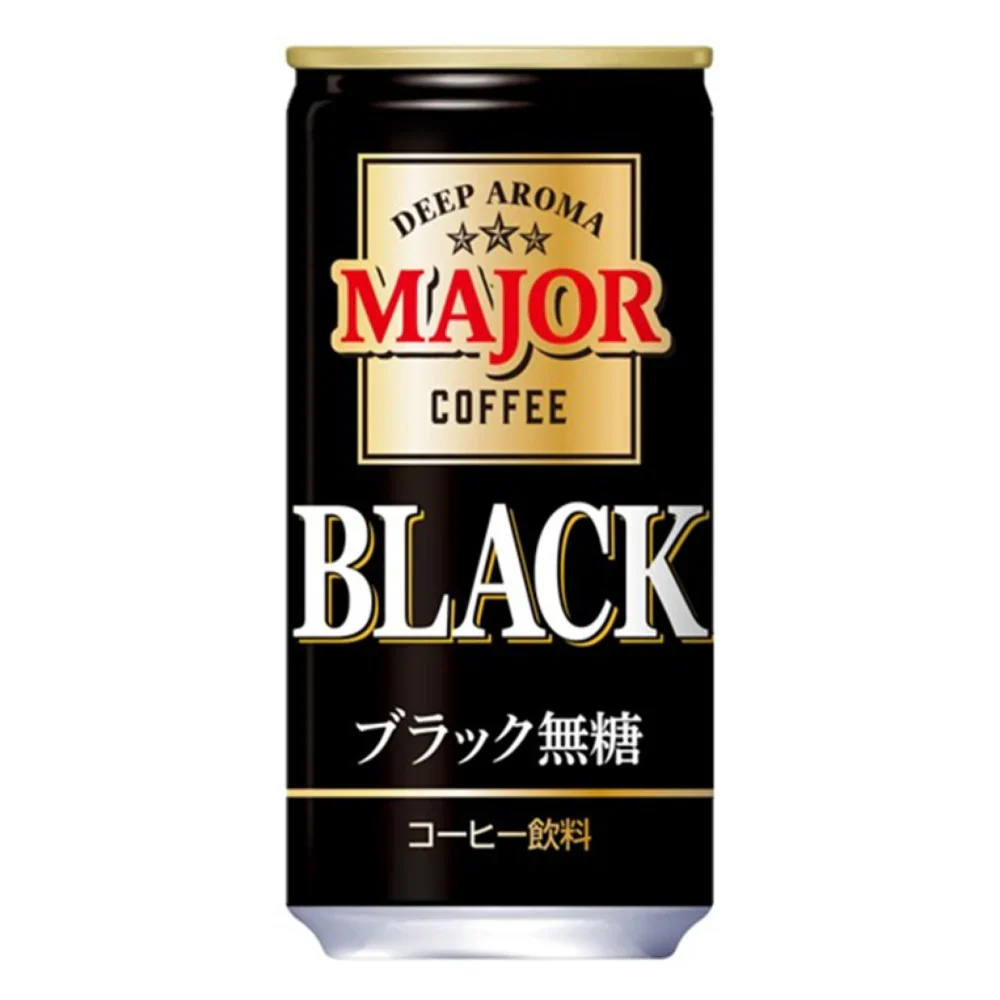 送料無料 UCC MAJOR 香りとコク ブラック無糖 缶 185g×1ケース/30本