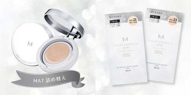 ミシャ M【国内正規品】【レフィル：マット（No.21 明るい肌色）】クッション ファンデーション 韓国コスメ