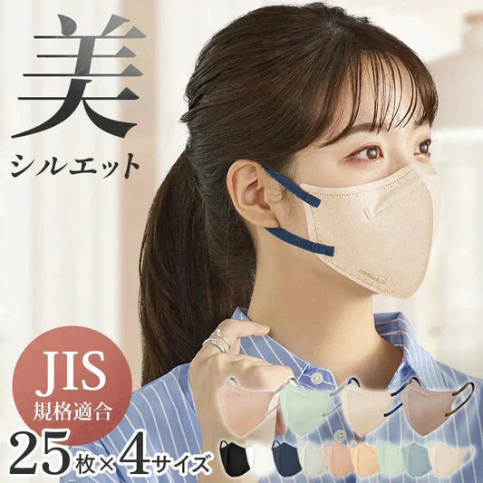 【カートアップNG】【5個セット/ピスタチオ×グレー】立体マスク カラーマスク 立体 立体 5枚入(ホワイトのみ7枚) RK-F5XS／S／M／L 小さめ ふつう ふつうワイド ゆったり 13色 マスク mask 細菌飛沫 PM2.5 立体 個別包装 幅広耳ひも