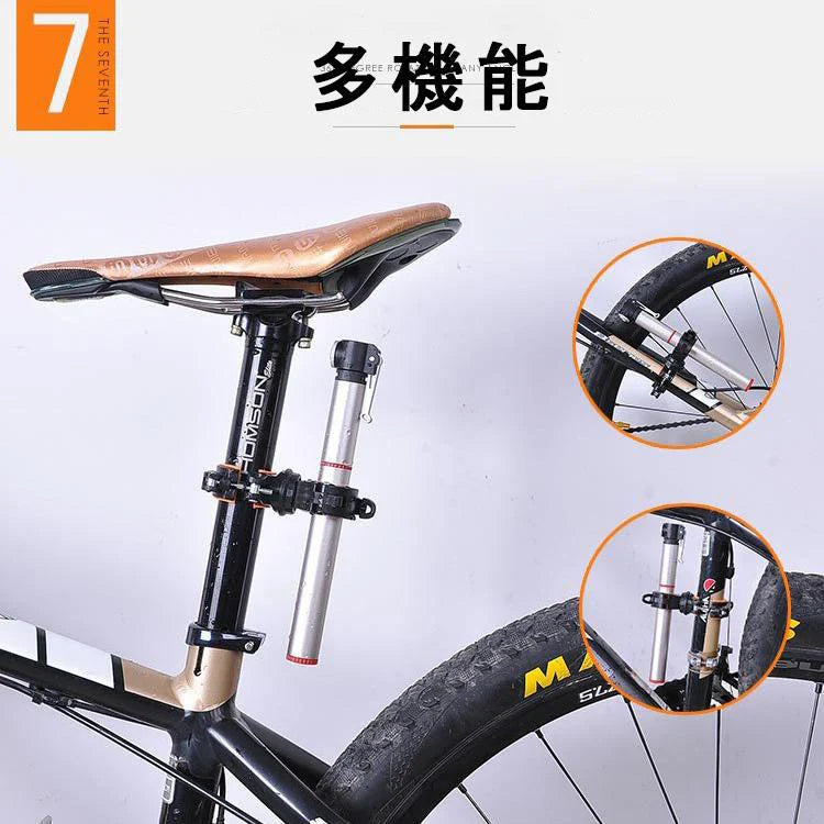 ライトホルダー 自転車 懐中電灯ホルダー ライトステー サイクルライト ライトブラケット ラバーバンド ラバーマウント ハンドル 固定 多機能 w190A(ブラック+オレンジ)