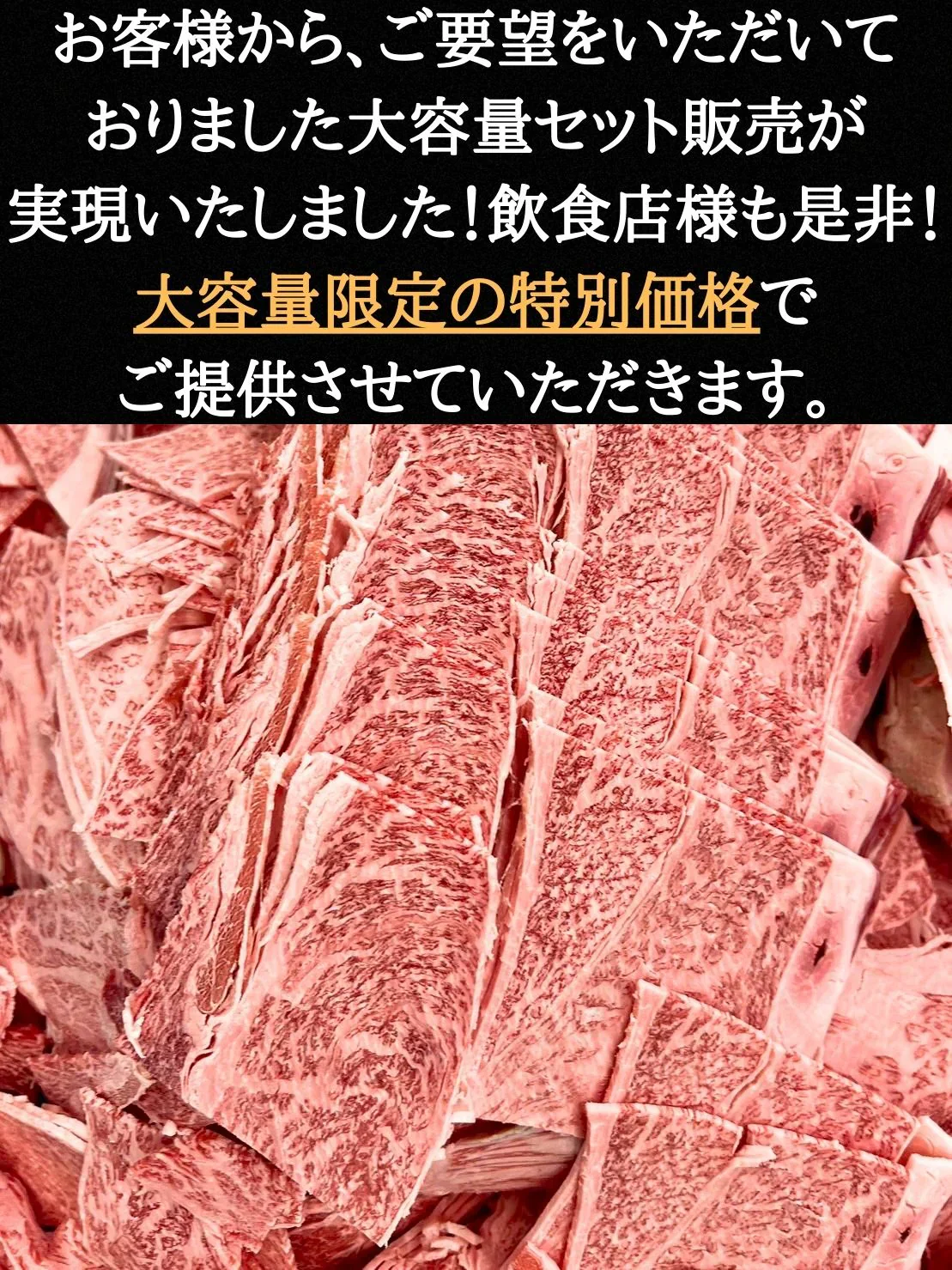 【大容量割引価格】特選黒毛和牛切り落とし 5kg