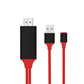 赤lightning HDMI変換ケーブル1080P HD画質iPhone Lightning Digital ライトニング HDMI 変換アダプター スマホ アップル