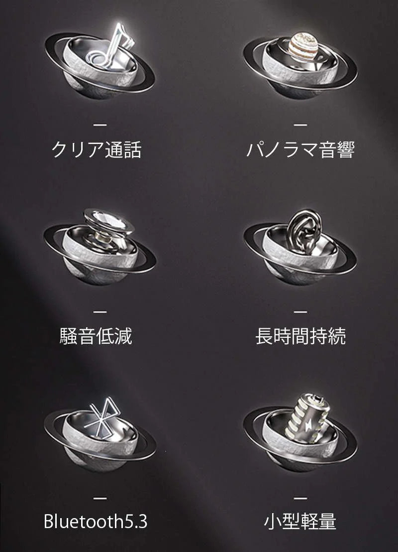 ワイヤレスイヤホン 耳かけ式 Bluetooth5.3 防水防汗 360°回転可能 HiFi高音質 安定装着 クリア通話 低遅延 長時間持続 小型軽量 自動ペアリング ENC通話 s105A(ブラック)