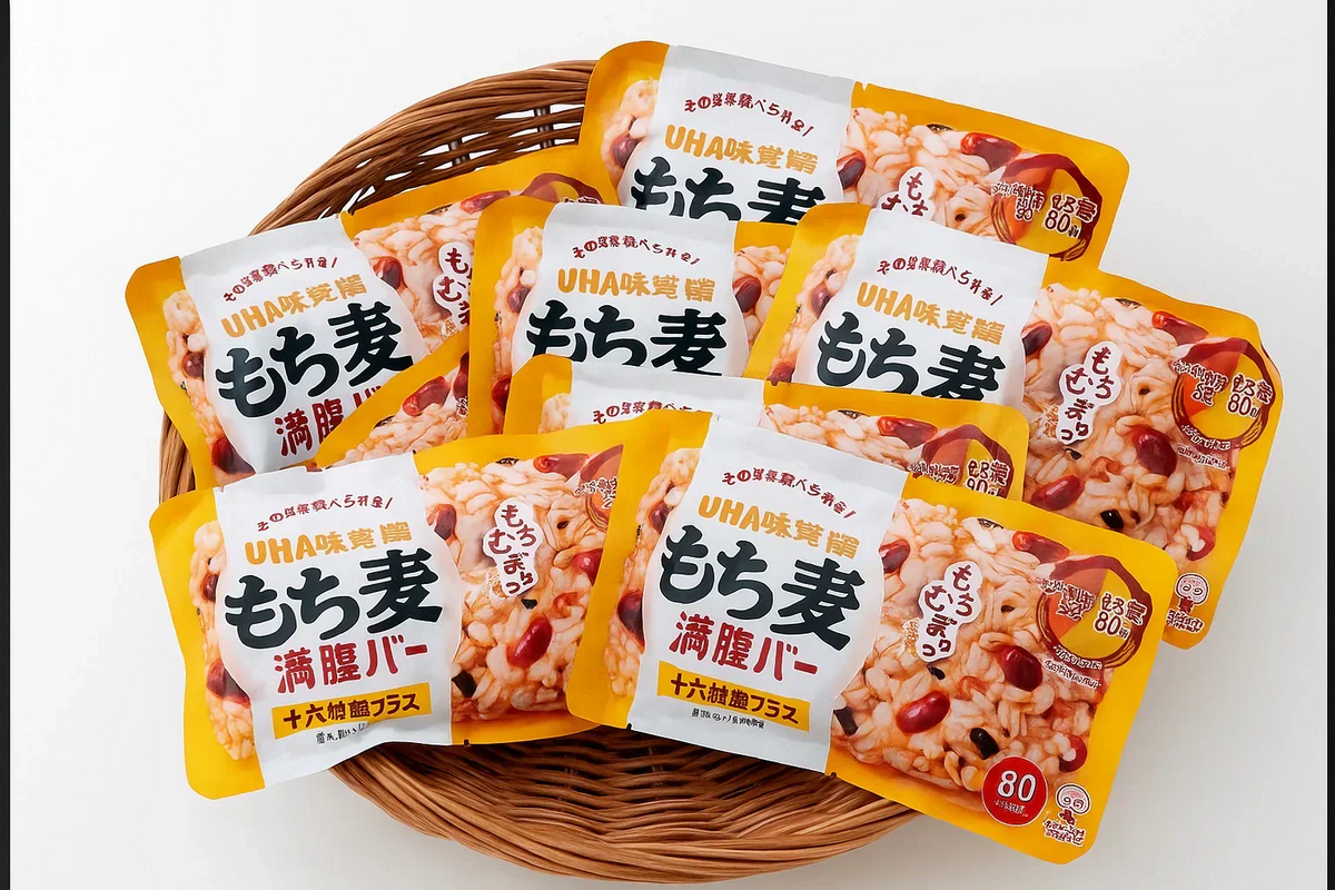 【お試し5袋！】UHA味覚糖 もち麦満腹バー 十六雑穀プラス バランス栄養食品 もち麦 満腹 バー(もち麦5)※