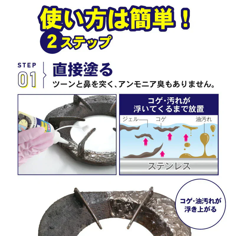 コゲ取り名人 150ｍｌ(2本セット) キッチン掃除 洗剤 焦げ落とし 洗剤 大掃除 コゲ落とし 専用クリーナー ガスコンロ 卓上 トースター オーブンレンジ 油汚れ こげとり掃除 プレゼント