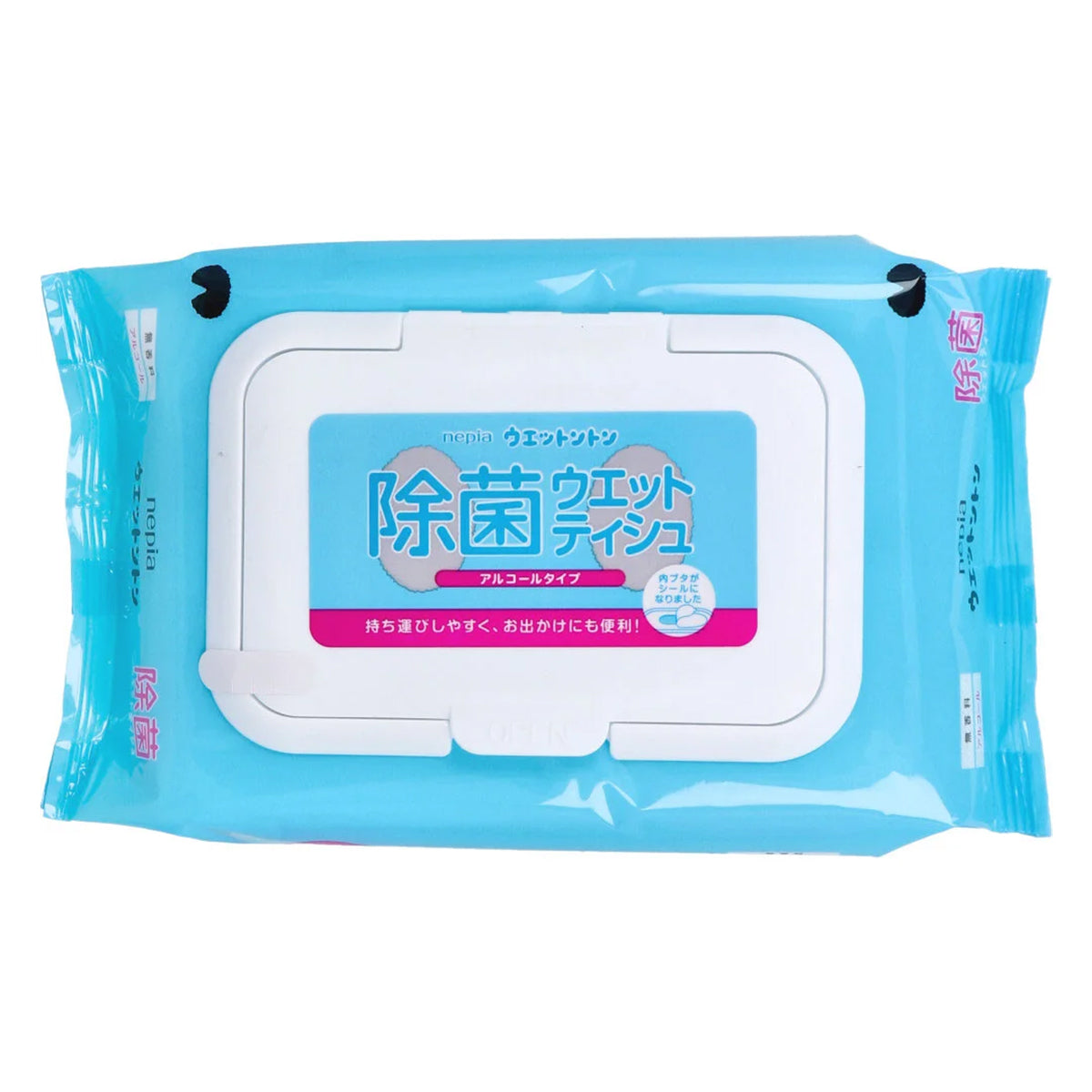 除菌ウエットティシュ ネピア ウエットントン アルコール 無香料 50枚入りＸ24個
