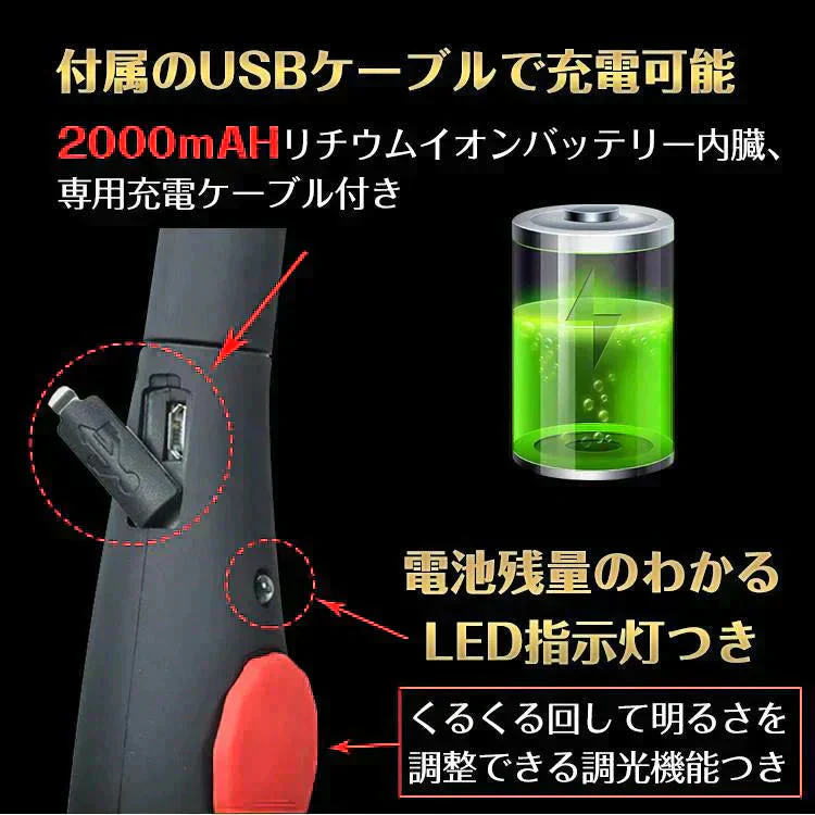 LEDライト ワークライト 多機能 COBライト ハンディ 強力マグネット アウトドア 倉庫 災害 非常用 緊急用 懐中電灯