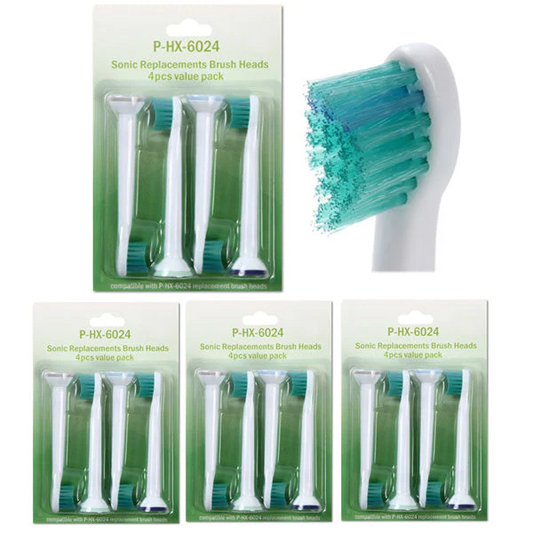 フィリップス ソニッケアー HX6024 互換 替えブラシ 4本セット 電動歯ブラシ用 philips 交換  【F-GM】【4セット合計16本】  (ゆうパケット送料無料)