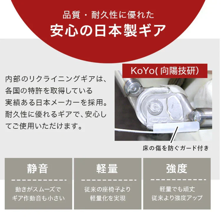 【予約商品：9月中旬（～20日までに発送）】【ブラウン】座椅子 肘掛け 腰痛 リクライニング ハイバック 日本製ギア 折りたたみ コンパクト 収納 1人用ソファ ウレタン ファブリック素材 クッション付き リクライニングチェア テレワーク 在宅ワーク 座いす 座イス コンパクトソファ フロア