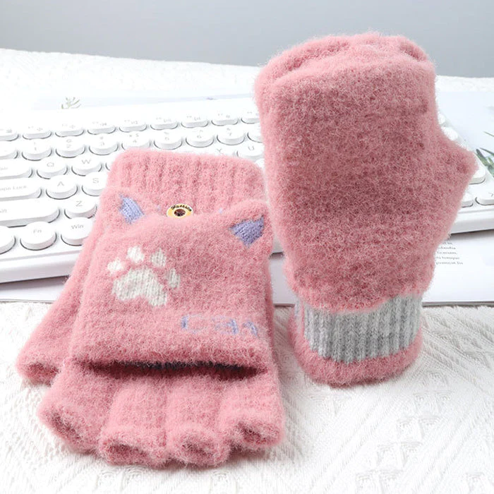 キッズ 手袋 グローブ ねこ 猫耳 ネコ ネコポス