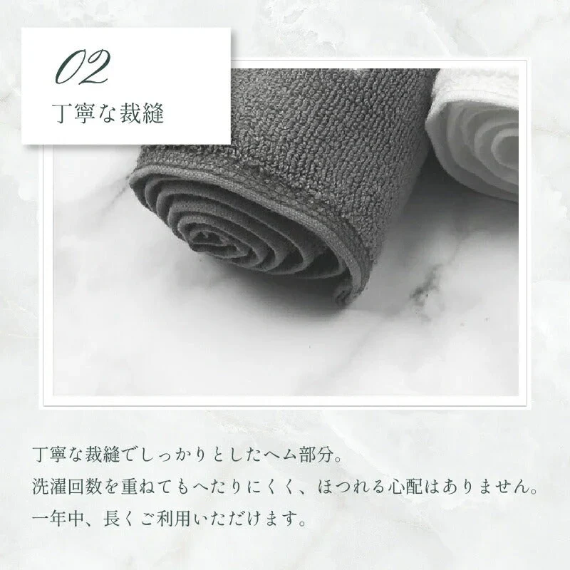 【グレー　80×50cm】バスマット タオル地 綿100% ホテルスタイル 吸水 洗える バスマット 厚手 速乾 抗菌 防臭 足ふきマット お風呂 タオルマット おしゃれ 足拭きマット 高級 丈夫 80×50 送料無料 大判