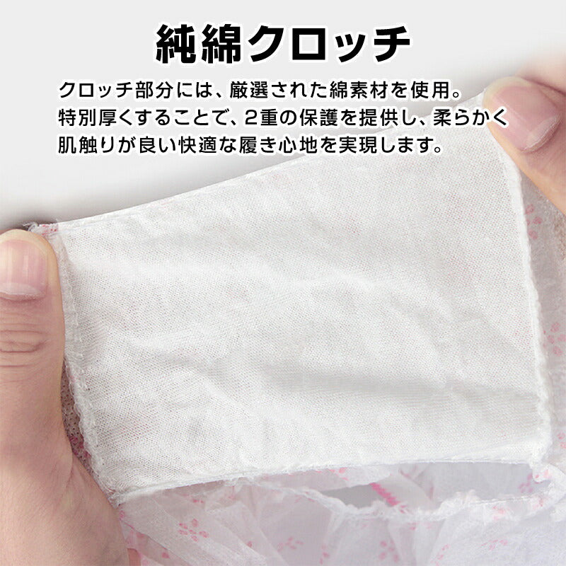 使い捨てパンツ L 7枚入 個包装 下着 旅行用 純綿 軽量 締め付けない 滅菌処理済 ペーパーショーツ 不織布 レディース 女性 妊娠 産後 出張 病院 入院 介護 災害用