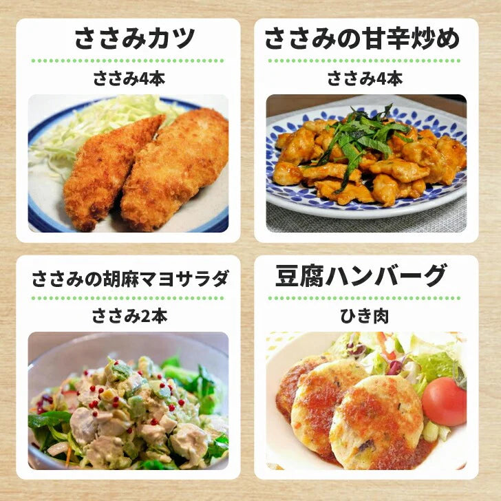 おうちごはん国産鶏肉セット 2人前14品分が作れる！ 5種類詰め合わせ もも肉4枚 むね肉4枚 ささみ10本 挽肉500g 手羽元16本】 国産鶏  鶏肉 肉セット とりにく 詰め合わせ 肉おかず お惣菜