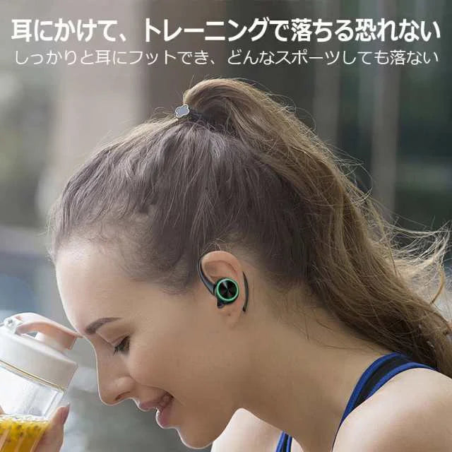 イヤホン 耳を塞がない ワイヤレス bluetooth 5.3 ランニング オープンイヤー ワイヤレスイヤホン ジョギング イヤーカフイヤホン 耳掛け式 マイク 高音質 w602D(ゴールド)