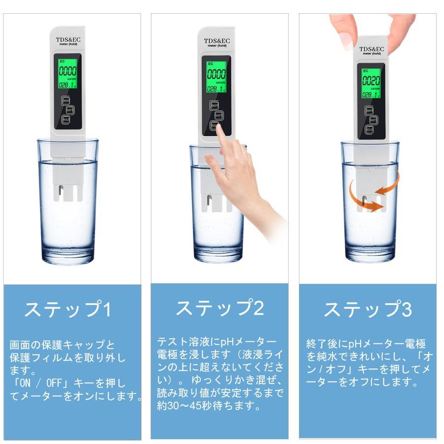 ペーハー測定器 ２本入り PH測定器 TDS測定器 水質検査 自動校正 水産業 熱帯魚飼育 水槽 水耕栽培 プール pH0-14測定 TEMP PPM検査 水質検査キット