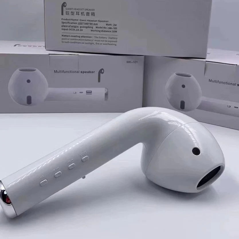 話題のスピーカー  イヤホン型ワイヤレススピーカー 巨型耳机音箱 TWS対応　プレゼント　ギフトに最適