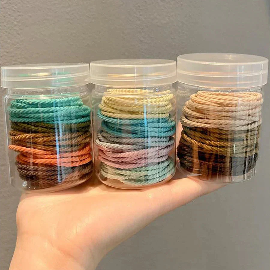 (A03)ヘアゴム キッズ シンプル 上品 ヘアアクセサリー 細いリングゴム 子供用50個入りセット 髪留め 髪ゴム 赤ちゃん 子供 こども リング 髪止め