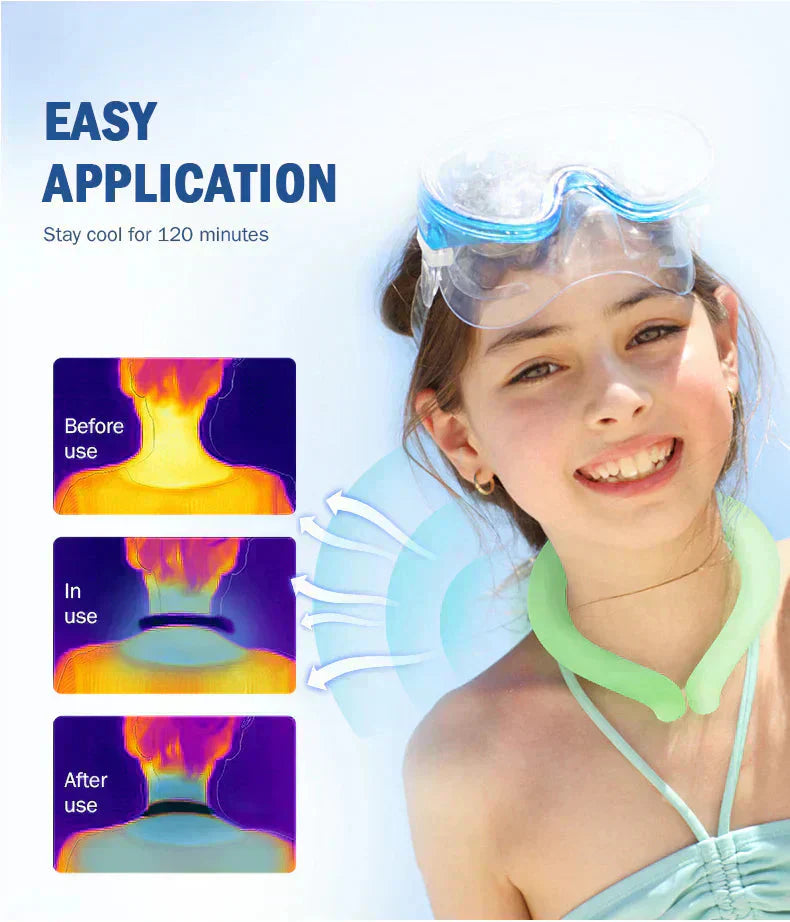 【ブルー 大人サイズ 1個 送料無料】ネッククーラー 即冷却 冷却グッズ 暑さ対策用品 クールリング アイスリング 自然凍結 スマートアイス ネックバンド 温度でひんやりキープ 繰り返し 暑さ対策 冷却グッズ 首 冷却 電池なし 送料無料