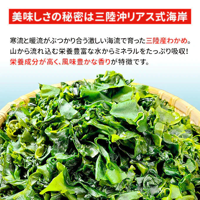 三陸産 カットわかめ 100g 常温便 ネコポス 送料無料【猛暑注意！到着後お早めに室内へ】