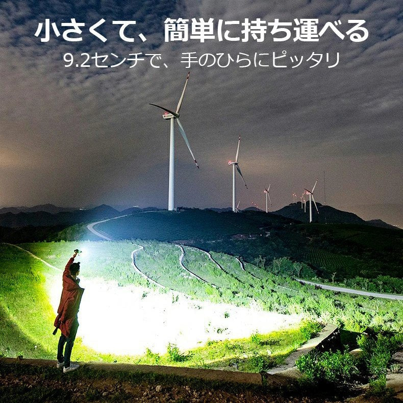 充電式懐中電灯 高輝度 LEDライト ハンディライト 高い透過率 放熱性抜群 長く使え 耐衝撃 アウトドア 3モード コンパクト フラッシュライト 便携式 防災 防犯