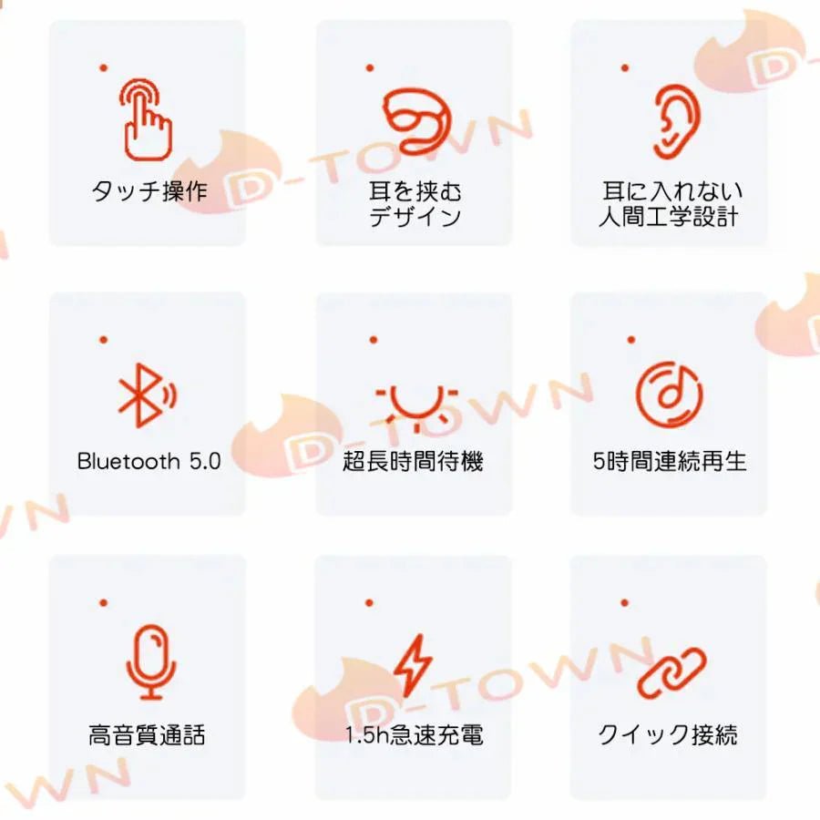 即納 イヤホン 耳を塞がない 片耳 ワイヤレス bluetooth 5.0 ランニング オープンイヤー ワイヤレスイヤホン ジョギング イヤーカフイヤホン 耳掛け式 s025B(ピンク)