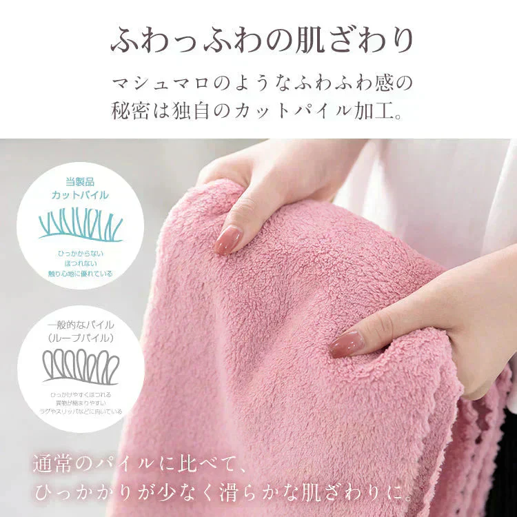 「ヘアドライタオル グレー色・2枚セット100cm×40cm」ヘアタオル 吸水速乾 ふわふわ 髪フェイスタオル マイクロファイバー