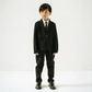 入学式 男の子 スーツ フォーマル 子供服 130cm 入学式 ダブルフェイススーツ (ブラック)上下組 子供 ジェネレーター 上下set generator 子供服 男 男の子