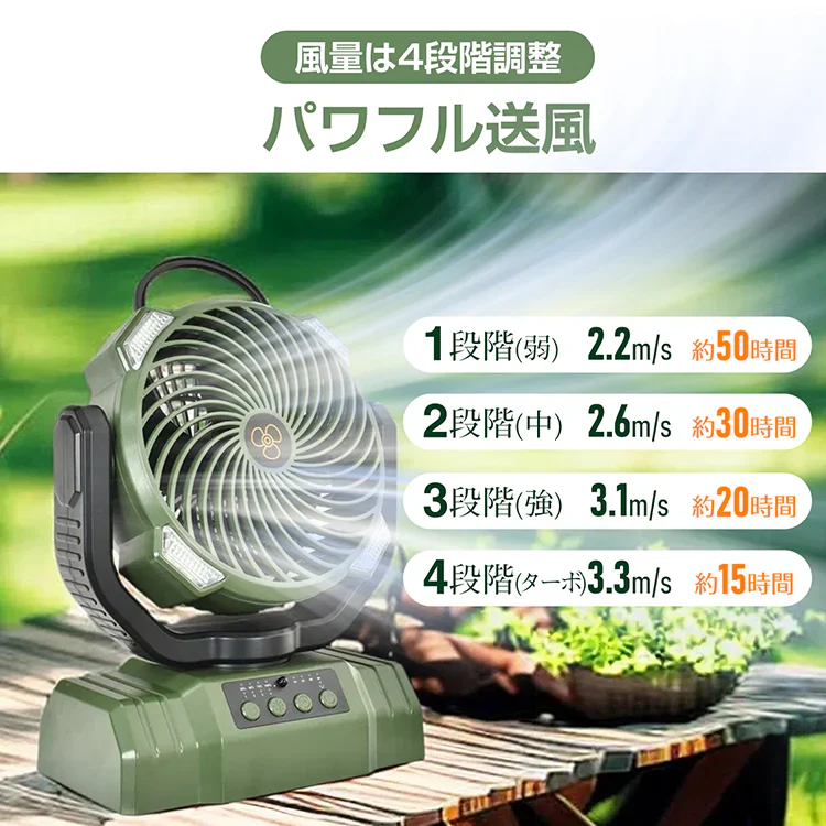 扇風機【カーキ】 サーキュレーター  卓上扇風機 壁掛け扇風機 熱中症対策 吊り下げ アウトドア キャンプ 小型扇風機 壁掛け 携帯扇風機 リビング usb扇風機 卓上