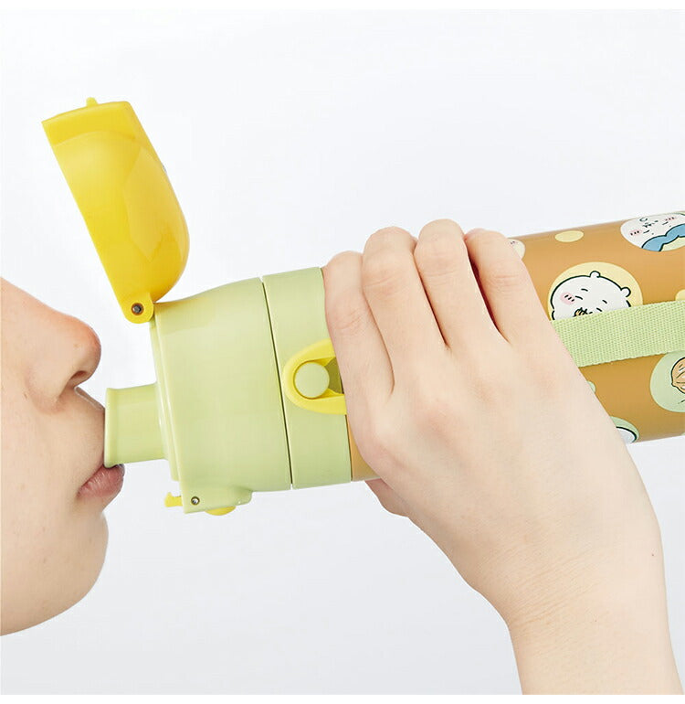 ちいかわ 新柄 水筒 キッズ 直飲み 470ml 保冷 ステンレスボトル ワンタッチ ちいかわ ハチワレ うさぎ キャラクター 可愛い かわいい SDC4 スケーター Skater