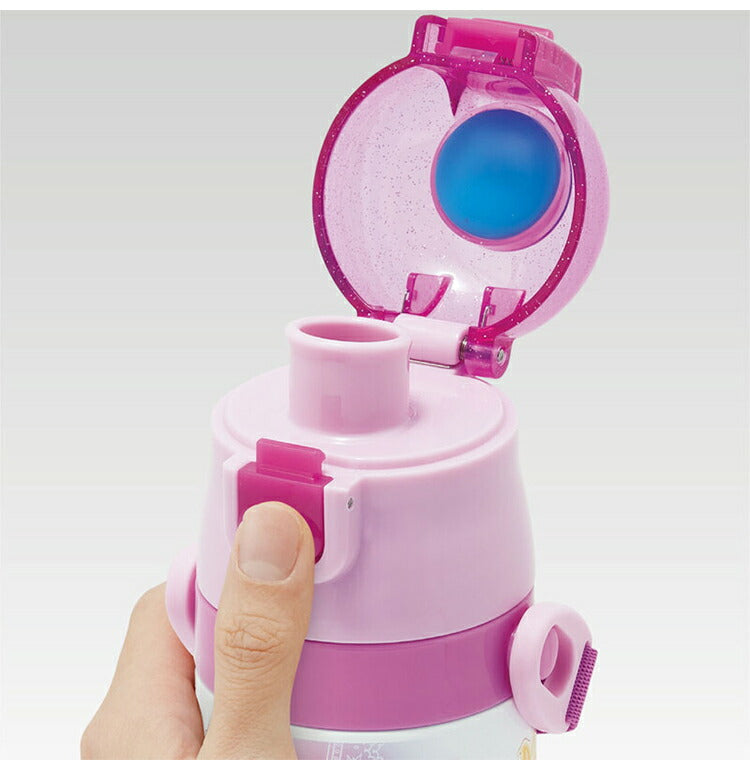 (プリンセス24)ディズニー プリンセス 新柄 水筒 キッズ 直飲み 470ml 保冷 ステンレスボトル ワンタッチ アリエル ラプンツェル エルサ アナと雪の女王 キャラクター SDC4 スケーター Skater Disney【送料無料】