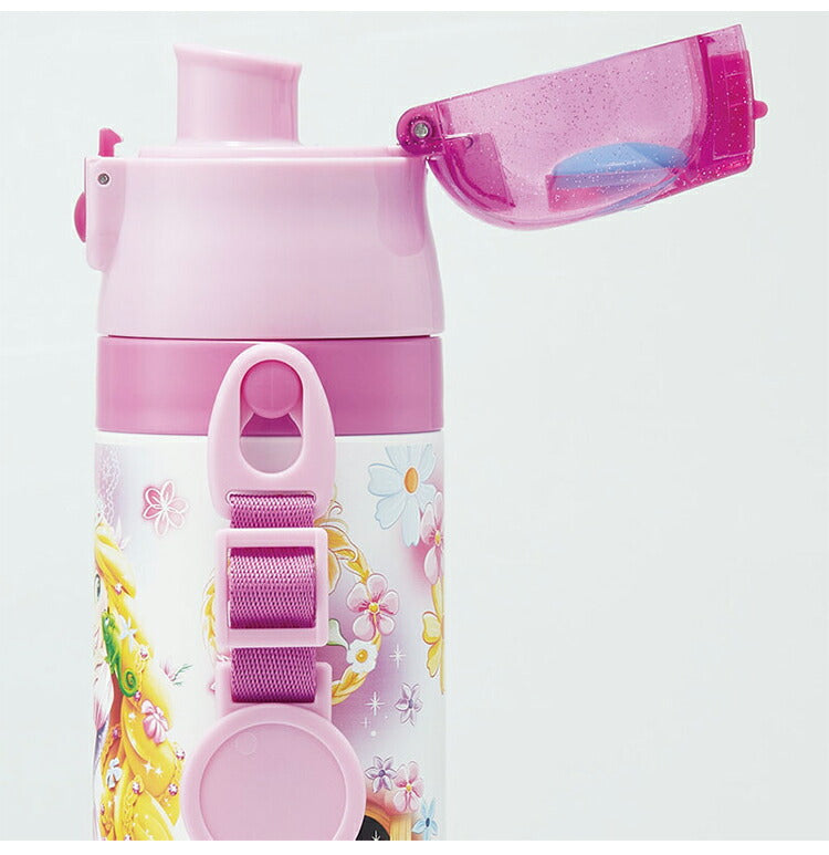(アリエル24)ディズニー プリンセス 新柄 水筒 キッズ 直飲み 470ml 保冷 ステンレスボトル ワンタッチ アリエル ラプンツェル エルサ アナと雪の女王 キャラクター SDC4 スケーター Skater Disney【送料無料】
