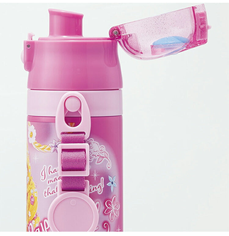 (ラプンツェル24)ディズニー プリンセス 新柄 水筒 キッズ 2WAY仕様 直飲み・コップ飲み 保冷・保温 ステンレスボトル アリエル ラプンツェル エルサ アナと雪の女王 SKDC4 スケーター Skater Disney【送料無料】