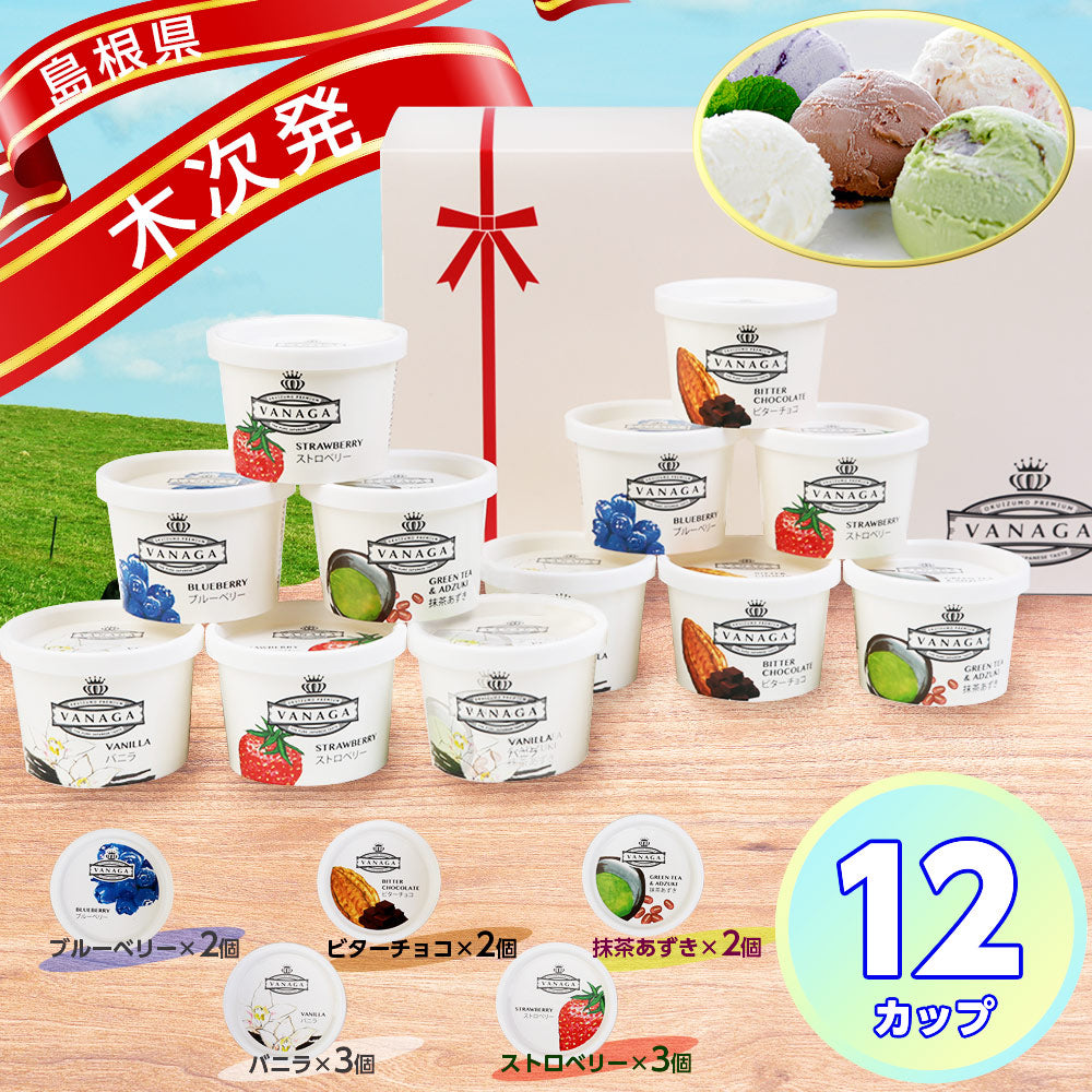 VANAGA アイス 12個入【送料込み】【お届け不可地域：北海道・沖縄・離島】