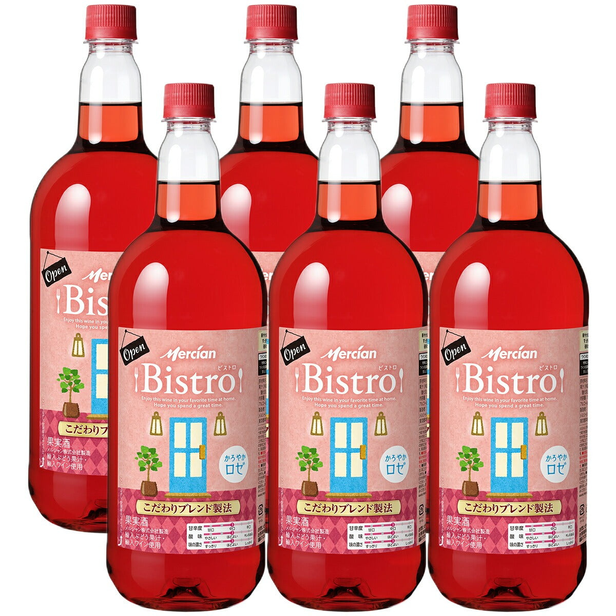 【送料無料】【ケース販売】メルシャン ビストロ ロゼ ペット1.5L×6本