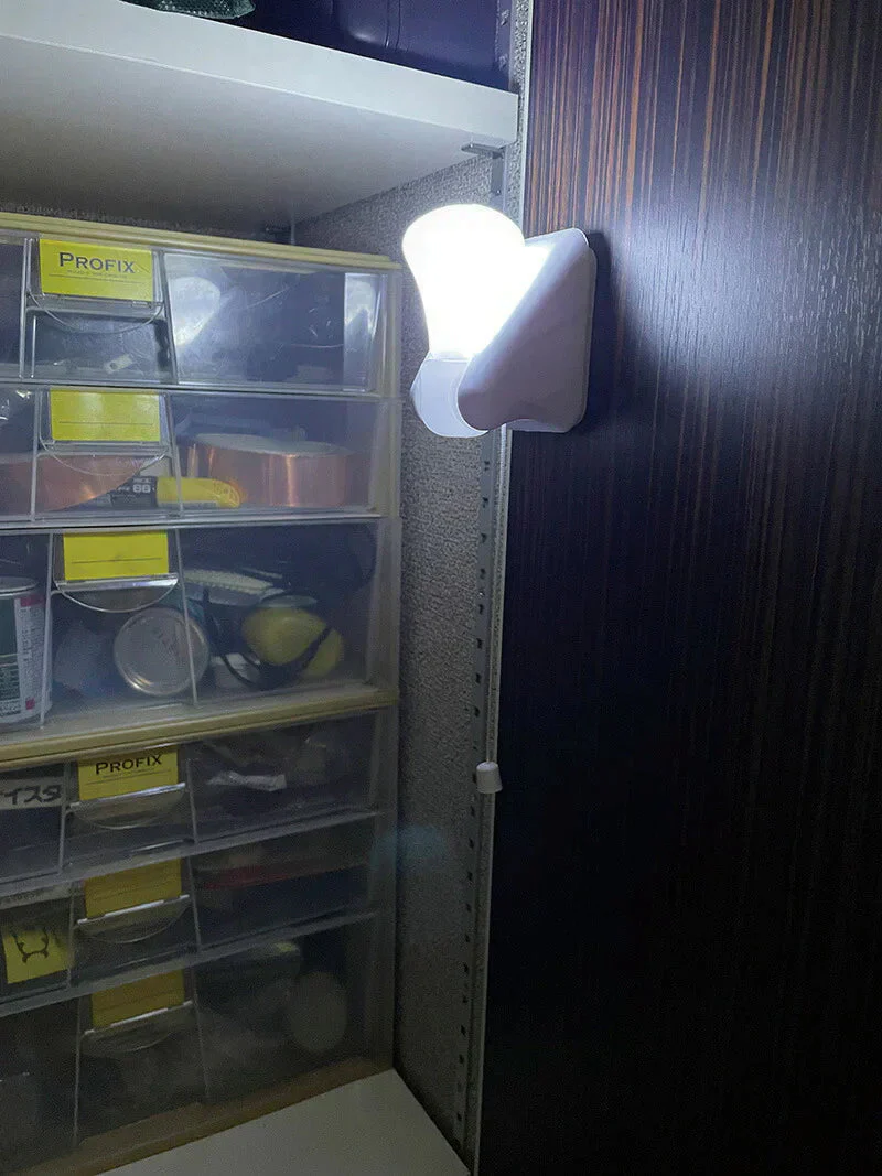 【2個組】停電時でも付く ライト LED 照明 電池式 単四電池3本 明るい  電気 クローゼット取り付け可 ベッド取り付け 隙間 スペース 電池式ひも引きライト
