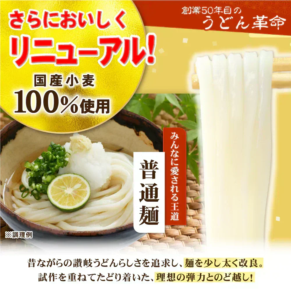 頑固父さんが唸る讃岐生うどん 【普通麺】 9食セット (麺300g×3袋 ) 送料無料 香川県 産地直送 お試し フード おすすめ グルメ食品 人気 ポスト投函 お取り寄せ おつまみ