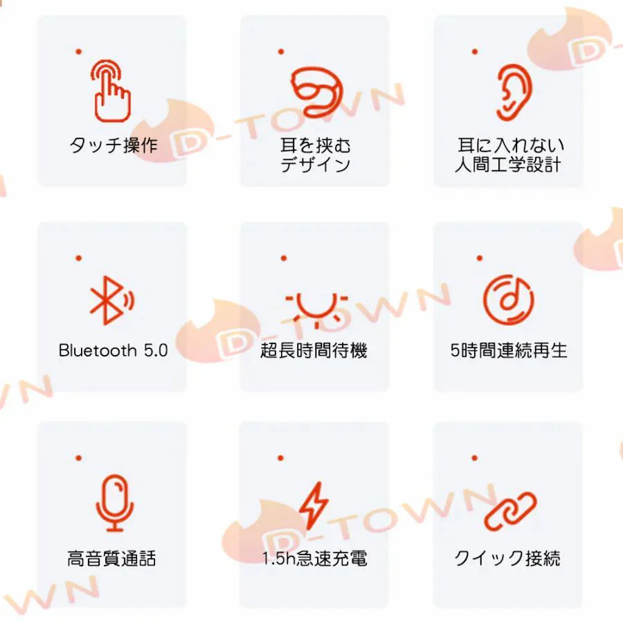 即納 イヤホン  PSE認証　耳を塞がない 片耳 ワイヤレス bluetooth 5.0 ランニング オープンイヤー ワイヤレスイヤホン ジョギング イヤーカフイヤホン 耳掛け式 s025D(グレー)