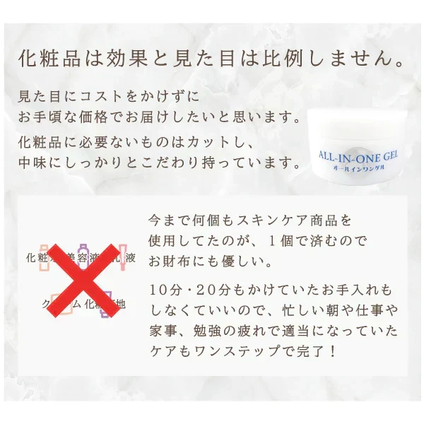オールインワンゲル 【150g】 化粧水 乳液 美容液 クリーム 化粧下地 ひば油 馬油 プロテオグリカン コエンザイムQ10