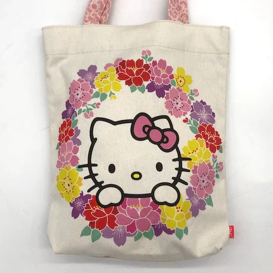 サンリオ sanrio HELLO KITTY ハローキティ トートバッグ A4 縦長 花柄キティ