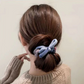 (グレー)ヘアゴム バイカラー 太め おしゃれ ヘアアクセサリー 結び シンプル 髪留め ヘア留め かわいい オシャレ 髪飾り 上品 パーティー飾り