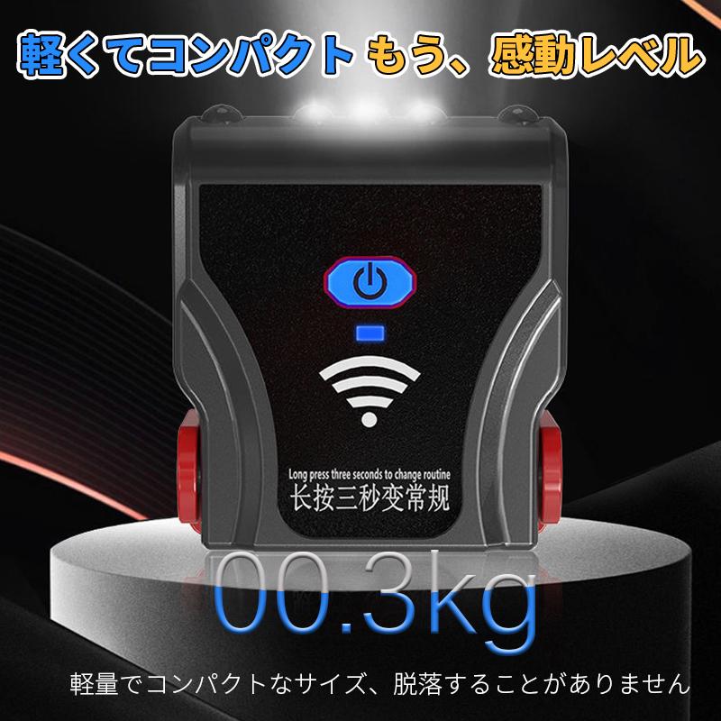 当日発送 キャップライト LEDライト ヘッドライト USB充電式 センサー機能 90度回転 超小型 軽量 防犯 停電対策 読書 アウトドア 300ｇ
