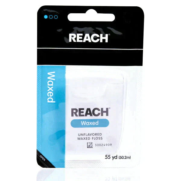 REACH リーチ／デンタルフロス 55ヤード(50.2ｍ)×6個入り ワックス・ノンフレーバー【メール便送料無料】