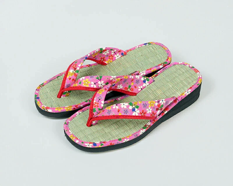 【紺 Lサイズ(24cm前後)】本畳 畳 草履 ぞうり サンダル い草 レディース 女性 M/L 大人用 和装 履物 室内 部屋履き 室外 ベランダ 歩きやすい 美脚 春夏 和風 日本製