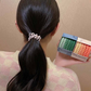 (ローヤルブルー)ヘアゴム6点セット スプリングヘアゴム ブレス まとめ髪 プチプラ ヘアアクセサリー 痛くない からまない