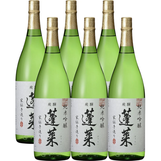 【飛騨の酒】【送料無料】渡辺酒造店 蓬莱 純米吟醸 家伝手造り 1800ml 1.8L×1ケース/6本【北海道・東北・九州・四国・沖縄県は必ず送料がかかります】